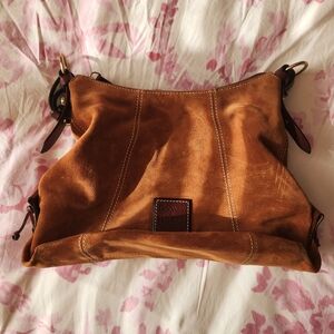 Dooney & Bourke Brown Suede Shoulder Bag